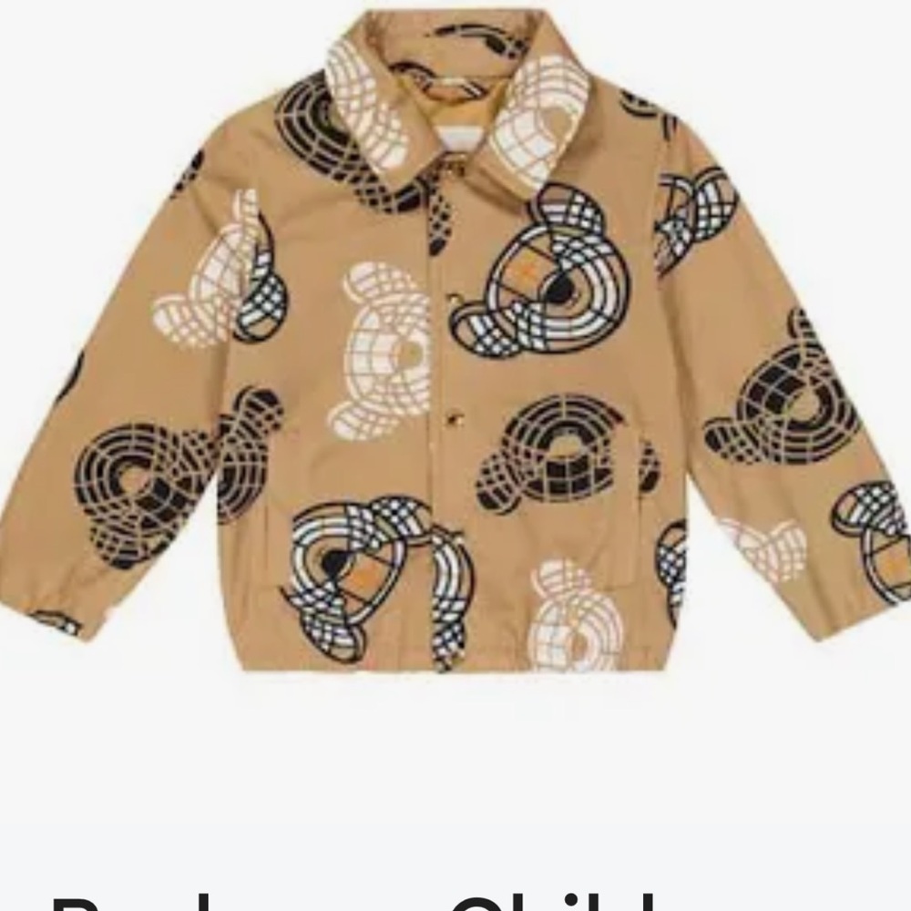 Burberry Camel Jacket with Logo Detail